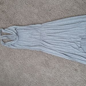 Grey Back-Out Summer Dress
